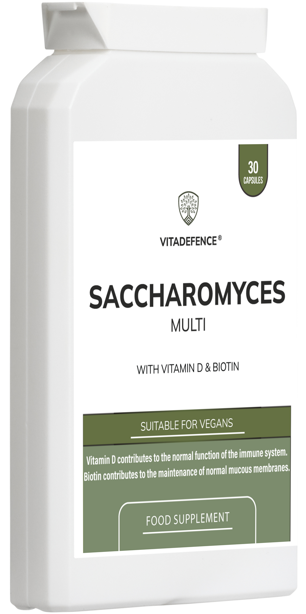 Saccharomyces Multi | With Vitamin D3, Biotin, Olive Leaf & Bamboo Silica – 30 Capsules