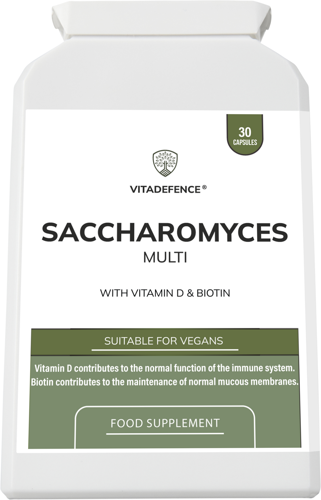 Saccharomyces Multi | With Vitamin D3, Biotin, Olive Leaf & Bamboo Silica – 30 Capsules