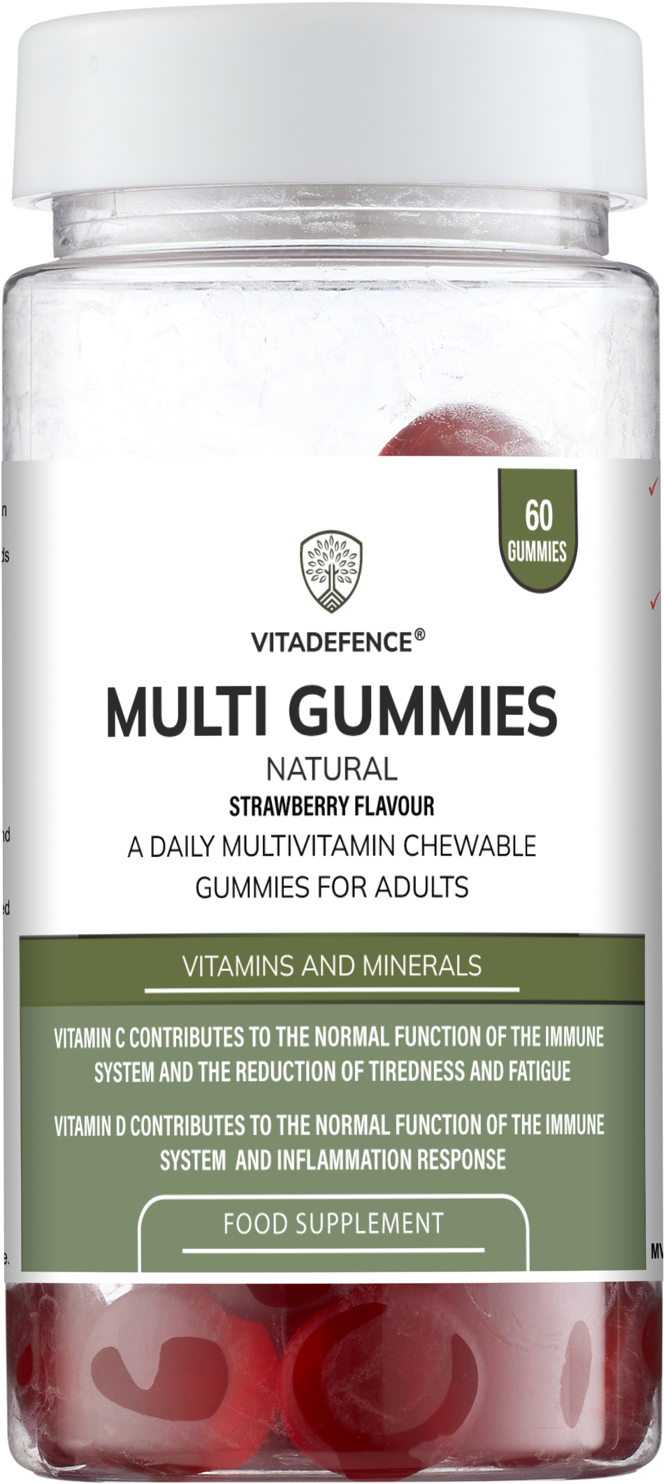 Multi Gummies – Natural Strawberry Flavour – 60 Gummies