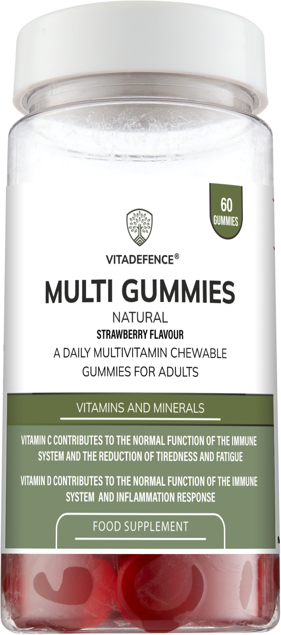 Multi Gummies – Natural Strawberry Flavour – 60 Gummies