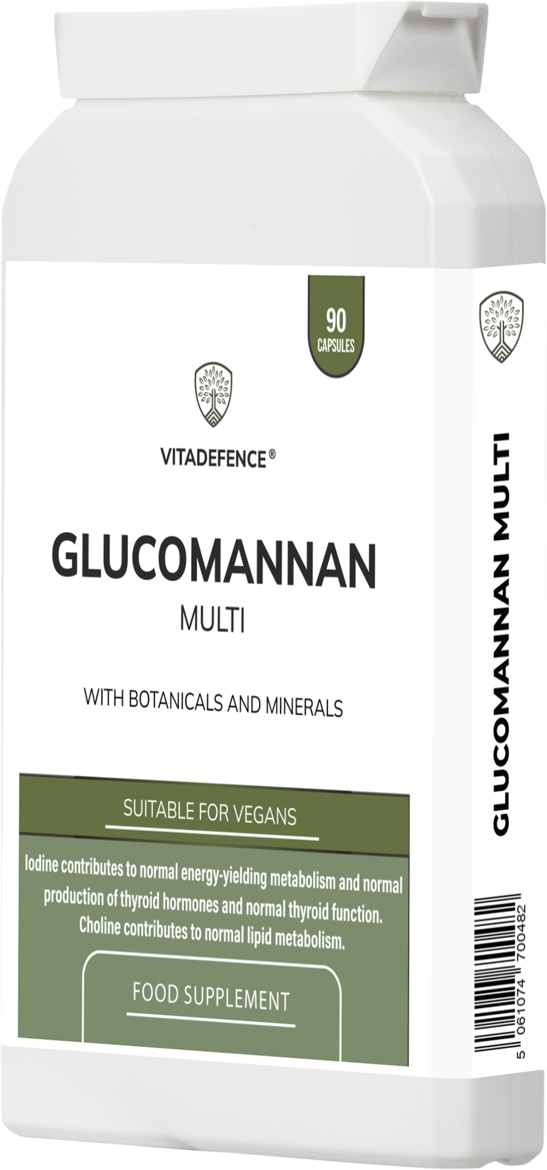 Glucomannan Multi – Vitamin B6, Choline, Minerals & Botanicals – 90 Vegan Capsules