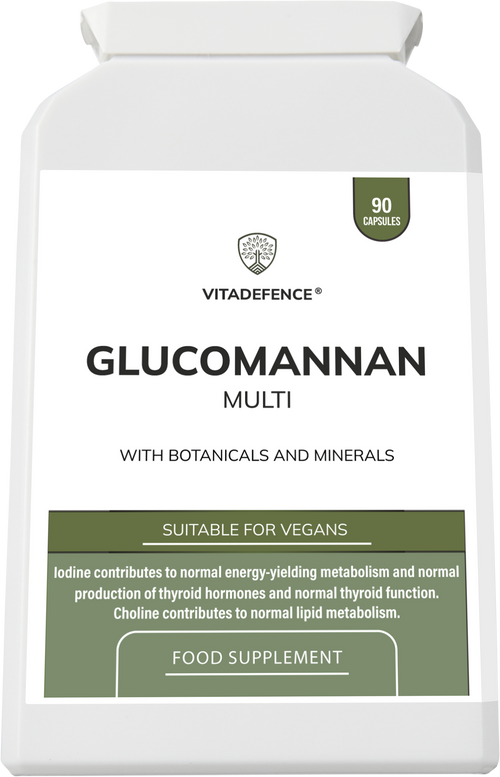 Glucomannan Multi – Vitamin B6, Choline, Minerals & Botanicals – 90 Vegan Capsules