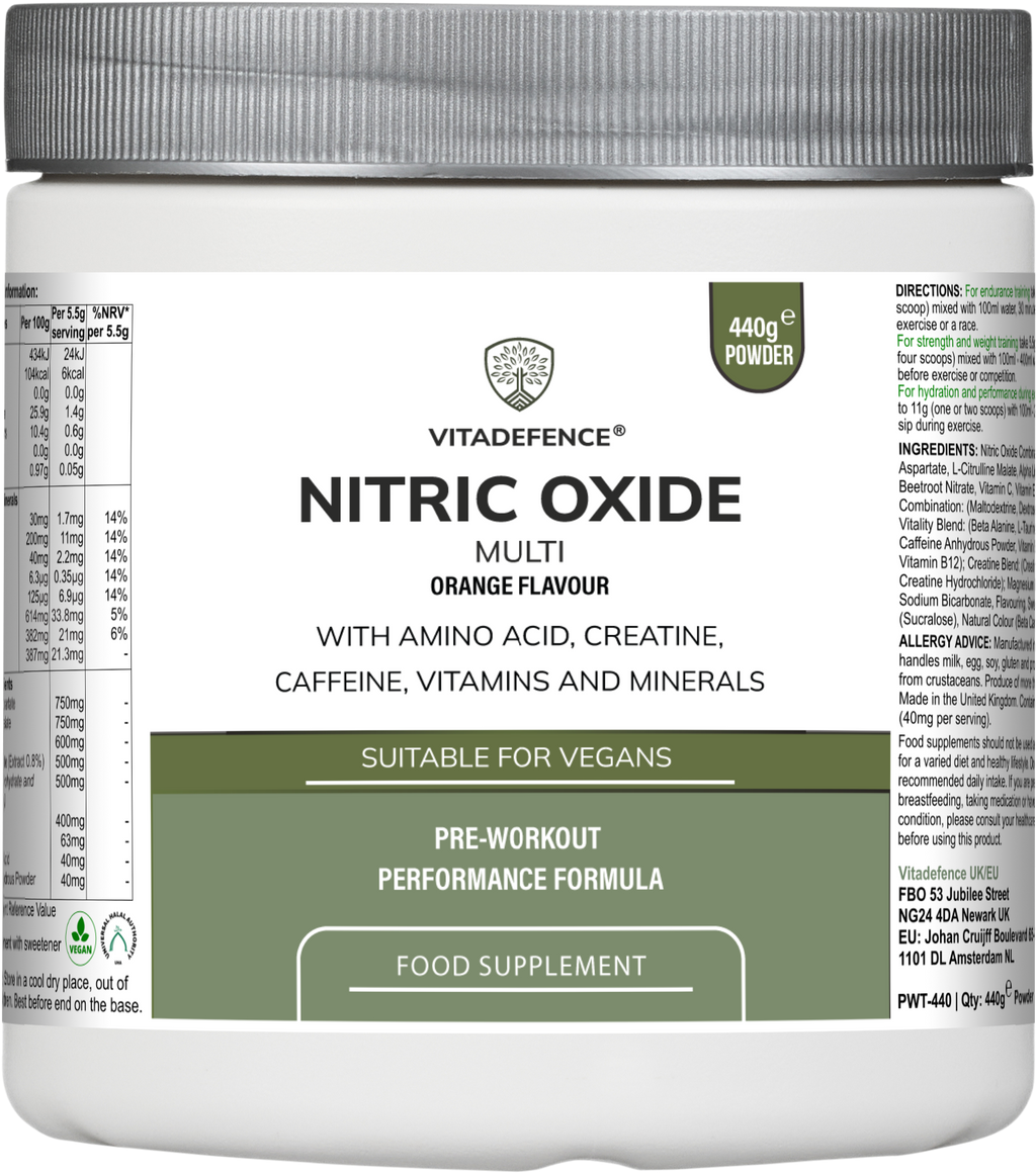 Nitric Oxide Multi | L-Arginine, L-Citrulline & Beetroot – 440g Powder