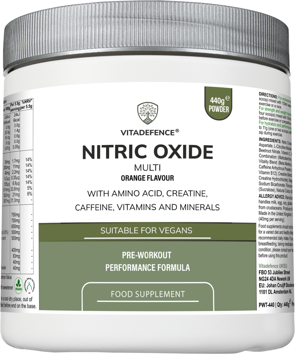 Nitric Oxide Multi | L-Arginine, L-Citrulline & Beetroot – 440g Powder