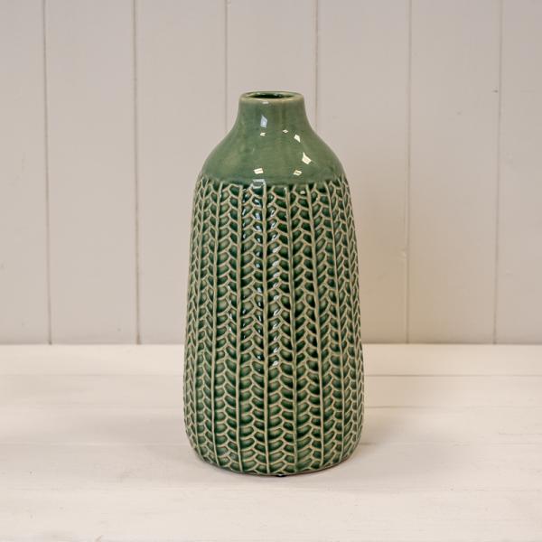Green Ceramic Vase BD14 x H28.5cm