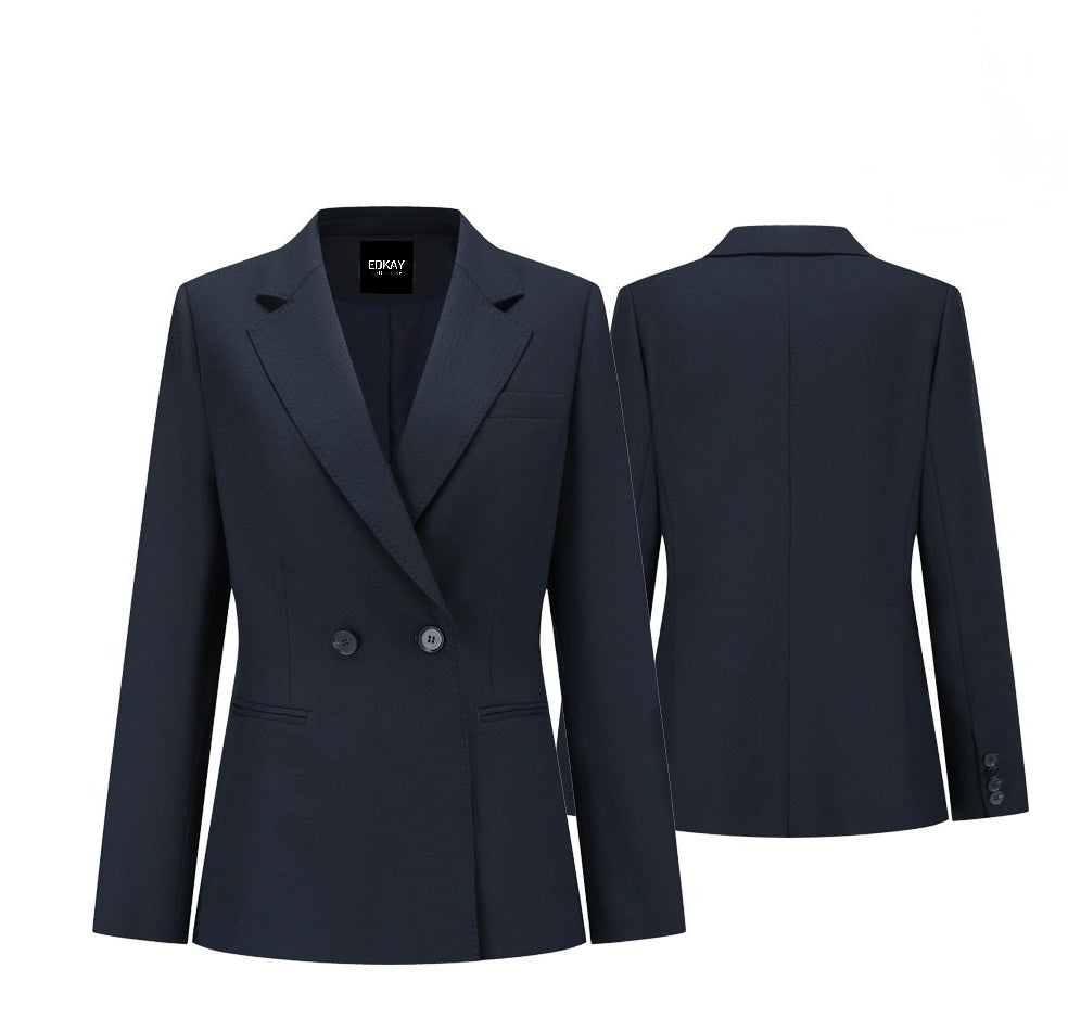The double breasted navy pantsuit